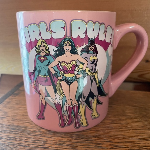 DC Comics Other - DC Comics Superhero Girls Rule Coffee Mug Cup Wonderwoman Supergirl Batgirl Pink
